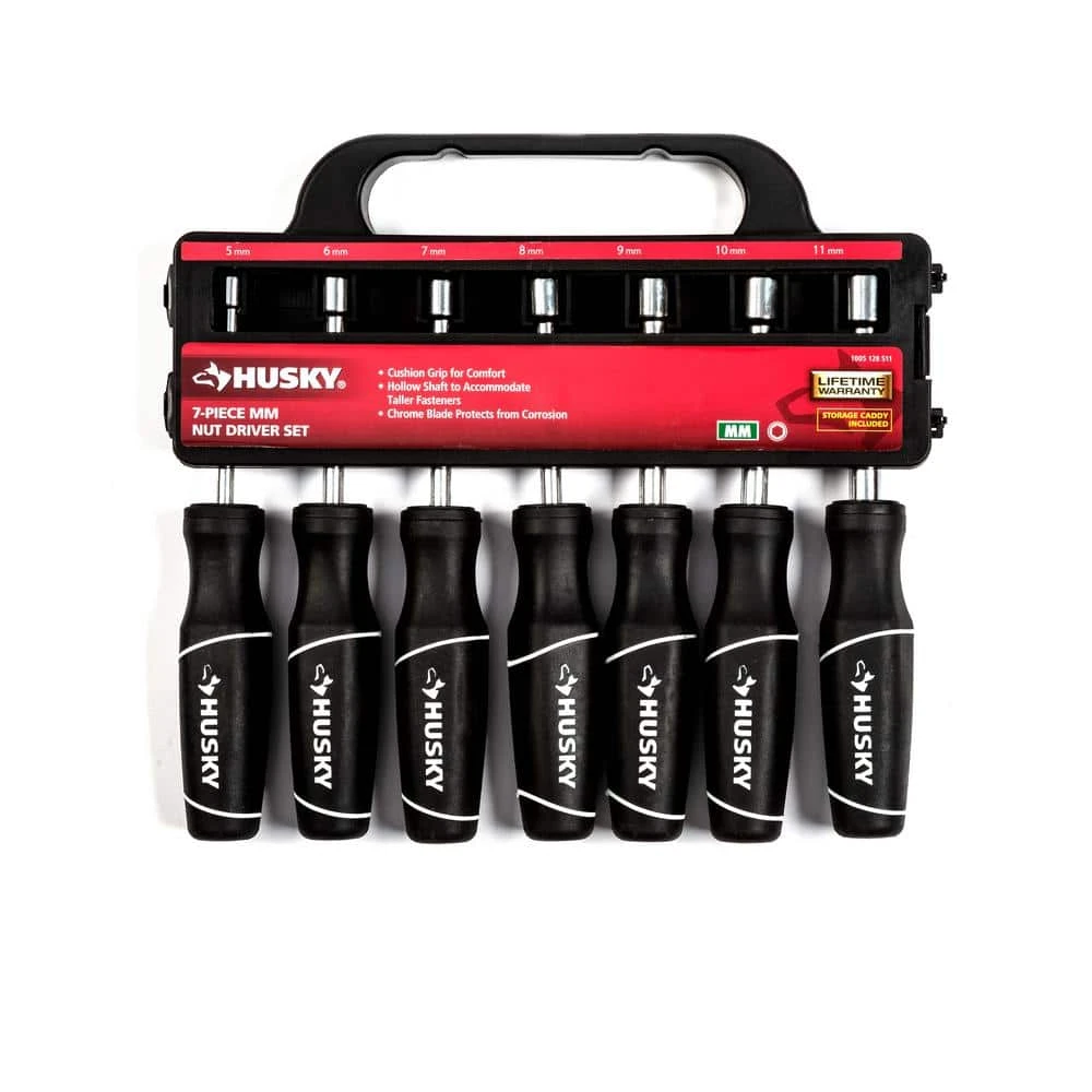 Husky Metric Cushion Grip Nut Driver Set (7-Piece) 2 Husky Metric Cushion Grip Nut Driver Set (7-Piece) - Image 2