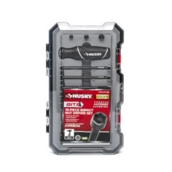 Husky BITE Metric Impact Ready Interchangeable Nut Driver Set With Cushion-Grip Handle (10-Piece)