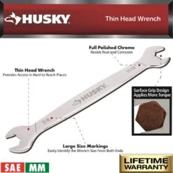 Husky Thin Head Access Wrench Set (6-Piece) -Husky Shop husky open end wrenches h6pctws 40 1000