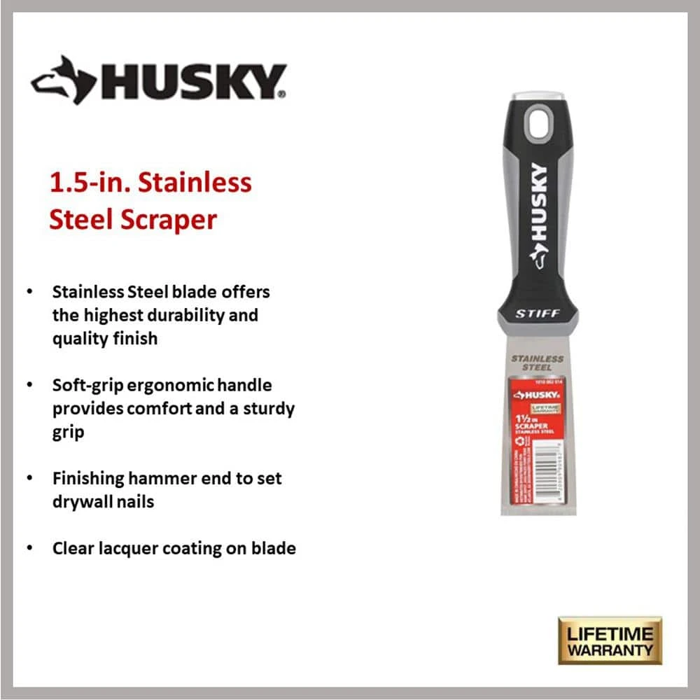 Husky 1.5 In. Scraper With Stainless Steel Blade 6 Husky 1.5 In. Scraper With Stainless Steel Blade - Image 6