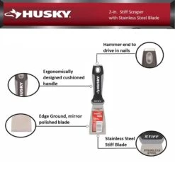 Husky 2 In. Scraper With Stainless Steel Blade -Husky Shop husky paint scrapers 90983 77 1000
