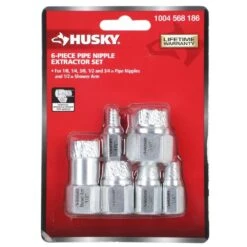Husky Pipe Nipple Extractor Set (6-Piece) -Husky Shop husky pipe and drain extractors 410 391 0111 77 1000