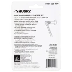 Husky Pipe Nipple Extractor Set (6-Piece) -Husky Shop husky pipe and drain extractors 410 391 0111 c3 1000