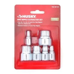 Husky 6 Piece Pipe Nipple Extractor Set -Husky Shop husky pipe and drain extractors 80 533 111 66 1000