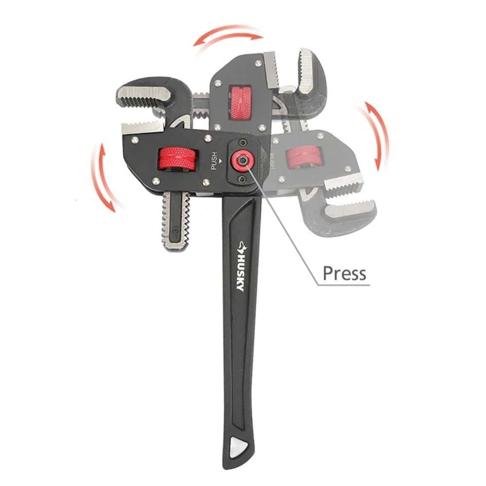 Husky Multi-Angle Pipe Wrench 4 Husky Multi-Angle Pipe Wrench - Image 4