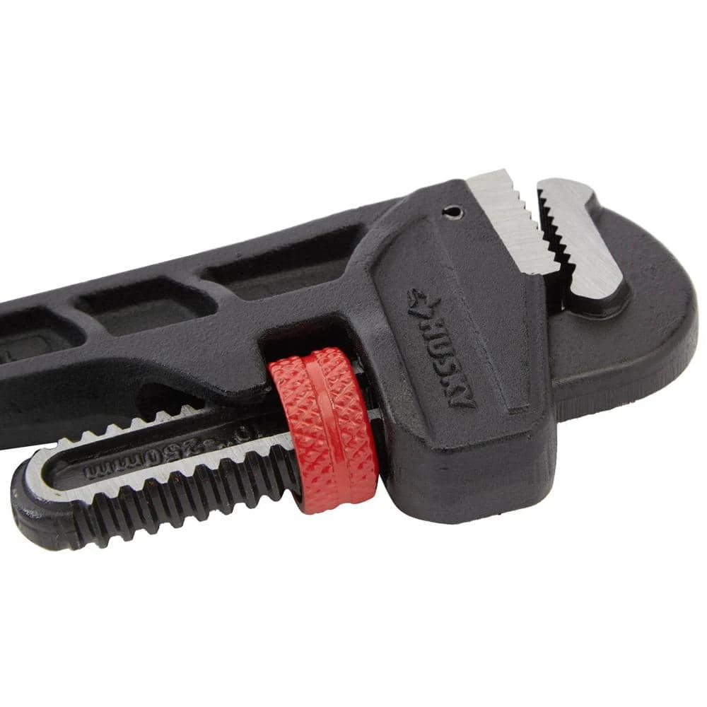Husky 10 In. Heavy Duty Cast Iron Pipe Wrench With 1 In. Jaw Capacity 7 Husky 10 In. Heavy Duty Cast Iron Pipe Wrench With 1 In. Jaw Capacity - Image 7