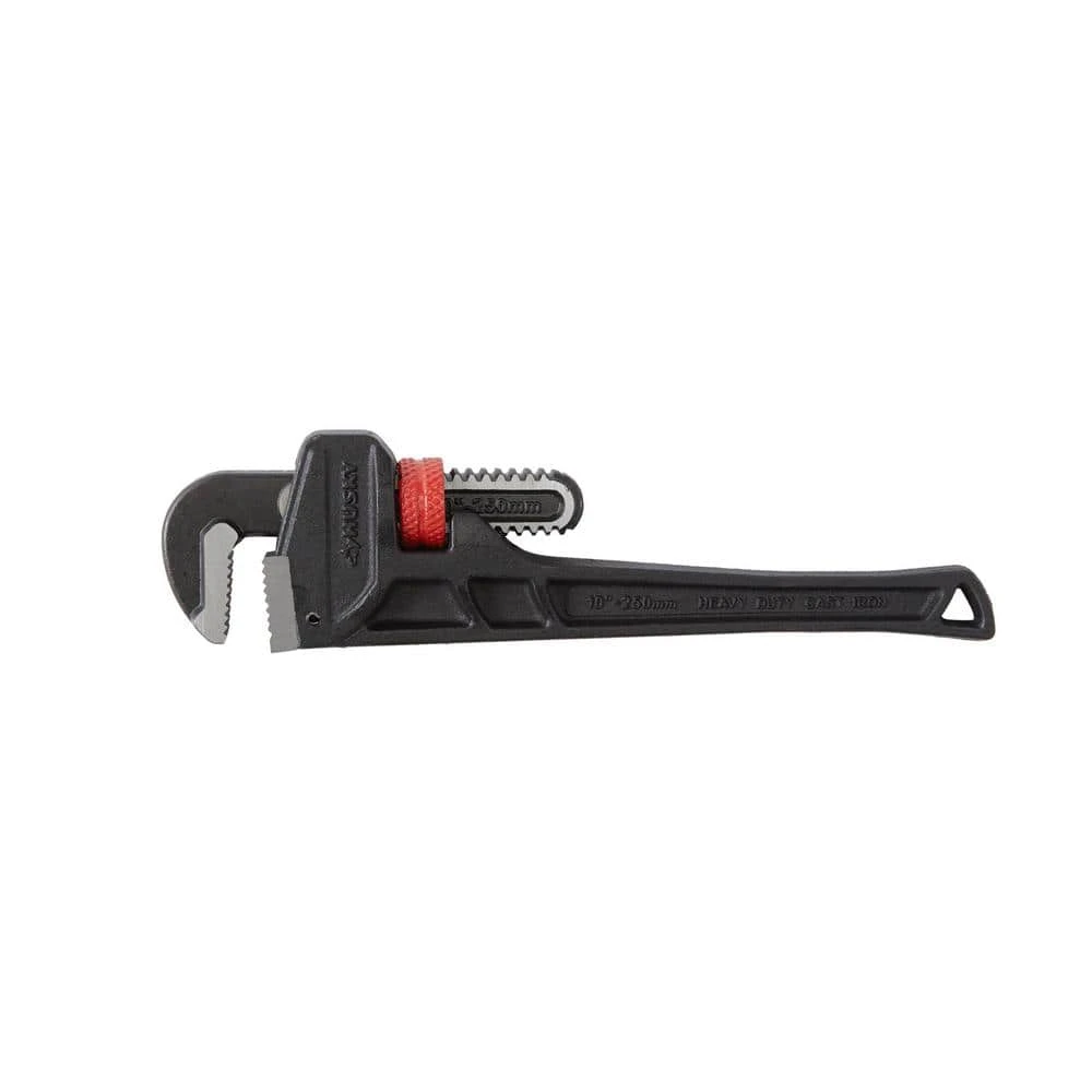 Husky 10 In. Heavy Duty Cast Iron Pipe Wrench With 1 In. Jaw Capacity 6 Husky 10 In. Heavy Duty Cast Iron Pipe Wrench With 1 In. Jaw Capacity - Image 6