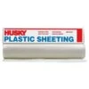 Husky 20 Ft. X 200 Ft. Clear 1.5 Mil Plastic Sheeting (56/Pallet) -Husky Shop husky plastic sheeting cf01520 200c 64 1000