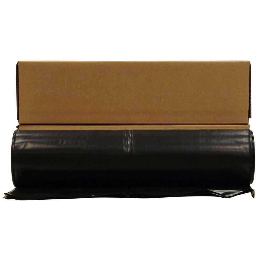 Husky 32 Ft. X 100 Ft. Black 4 Mil Plastic Sheeting 1 Husky 32 Ft. X 100 Ft. Black 4 Mil Plastic Sheeting