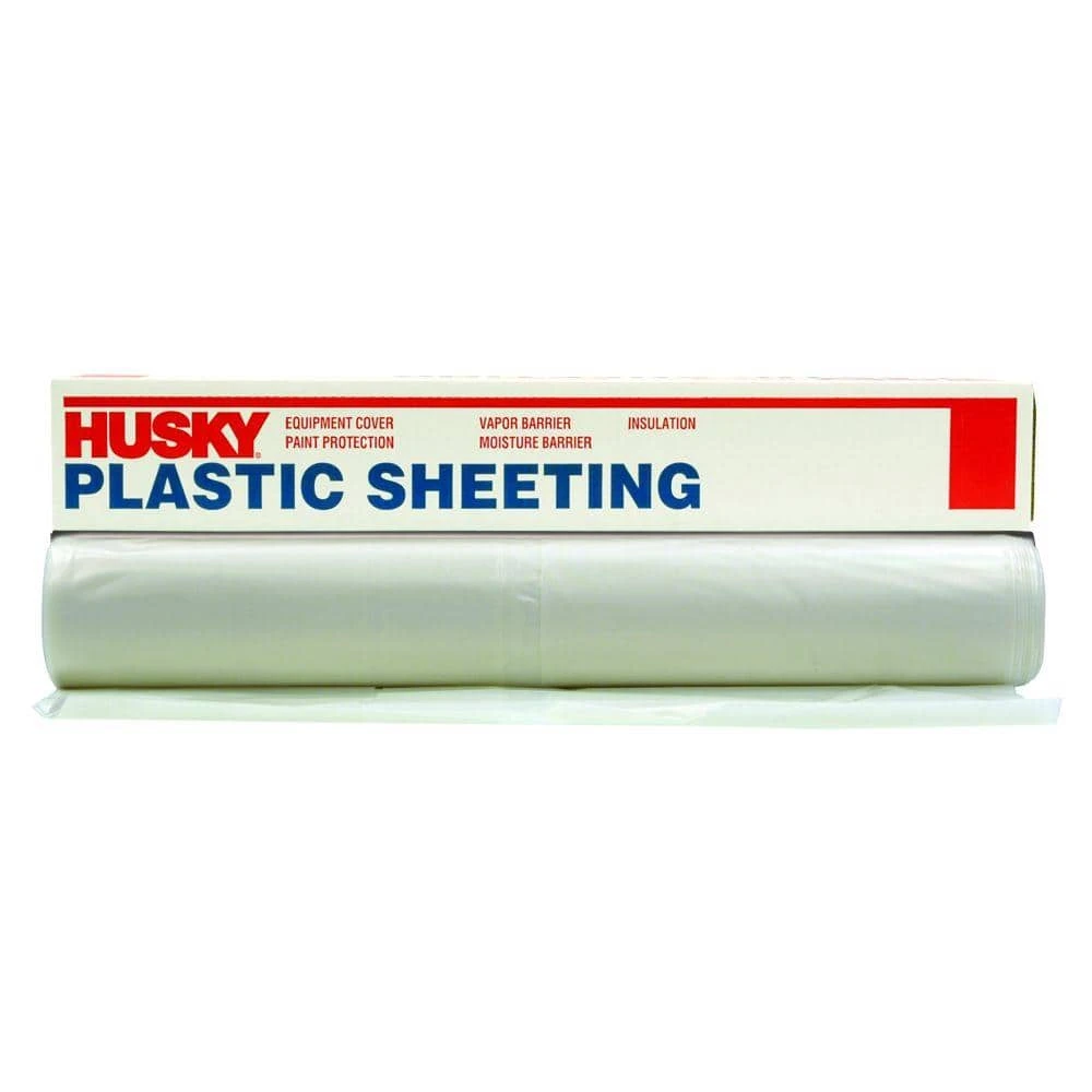 Husky 10 Ft. X 50 Ft. Clear 6 Mil Plastic Sheeting 1 Husky 10 Ft. X 50 Ft. Clear 6 Mil Plastic Sheeting