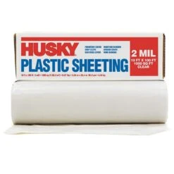 Husky 10 Ft. X 100 Ft. Clear 2 Mil. Plastic Sheeting