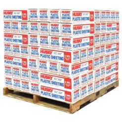 Husky 10 Ft. X 100 Ft. Clear 2 Mil Plastic Sheeting (Pallet Of 126 Rolls) 10 Husky 10 Ft. X 100 Ft. Clear 2 Mil Plastic Sheeting (Pallet Of 126 Rolls) -Husky Shop husky plastic sheeting rs210 100c pallet fa 1000