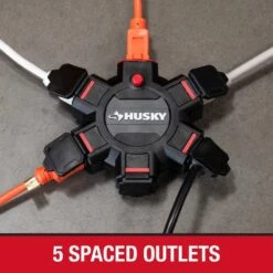 Husky 5-Outlet Extension Cord Adapter 11 Husky 5-Outlet Extension Cord Adapter -Husky Shop husky plug adapters ylct 72 44 1000