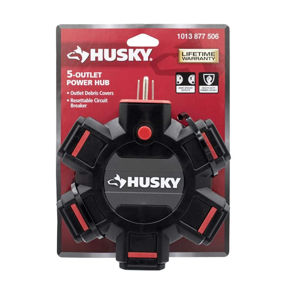 Husky 5-Outlet Extension Cord Adapter 2 Husky 5-Outlet Extension Cord Adapter - Image 2