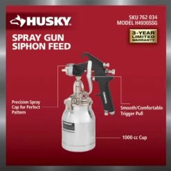 Husky Siphon Feed Spray Gun 10 Husky Siphon Feed Spray Gun -Husky Shop husky pneumatic paint sprayers h4930ssg 1d 1000