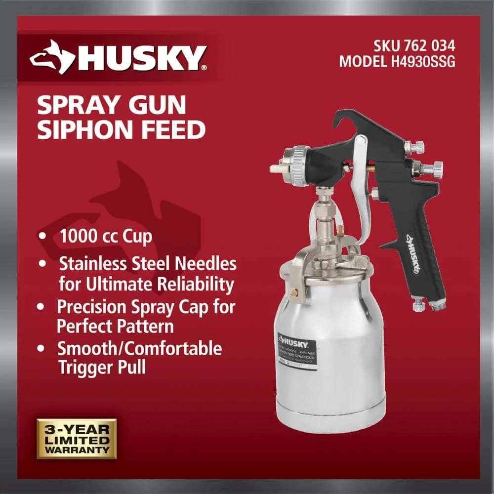 Husky Siphon Feed Spray Gun 2 Husky Siphon Feed Spray Gun - Image 2