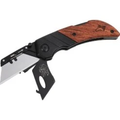 Husky 2.99 In. Chrome Wood Utility Knife -Husky Shop husky pocket knives 99809 44 1000