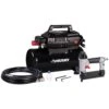 Husky 4 Gal. 175 PSI Electric Oil-Free High Performance Air Compressor With 25 Ft. Air Hose And 2-in-1 Brad Nailer/Stapler