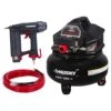 Husky HSKY 6 Gal. 150 PSI Portable Electric Pancake Air Compressor W/18GA Brad Nailer And Hose