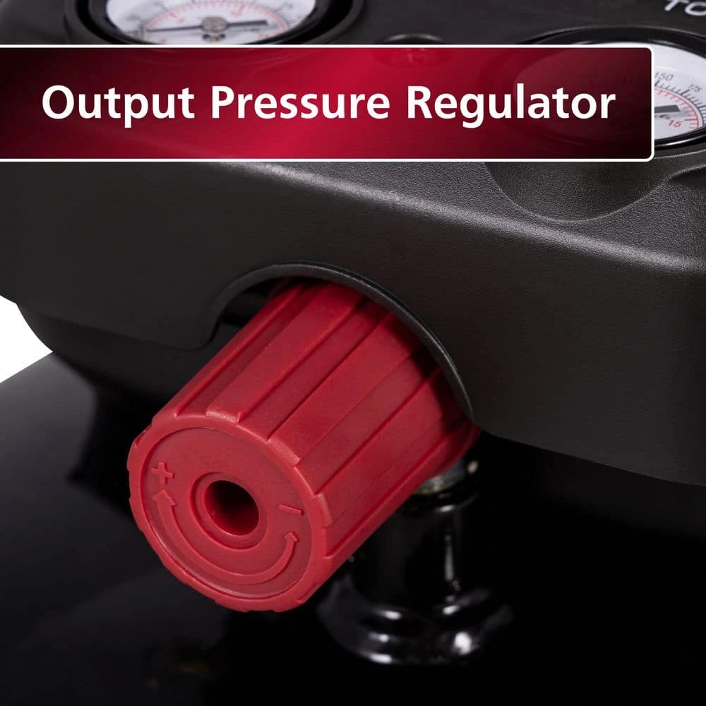 Husky 6 Gal. 175 PSI Electric Oil-Free High Performance Jobsite Pancake Air Compressor With Dual Gauges And 2-Quick Couplers 7 Husky 6 Gal. 175 PSI Electric Oil-Free High Performance Jobsite Pancake Air Compressor With Dual Gauges And 2-Quick Couplers - Image 7