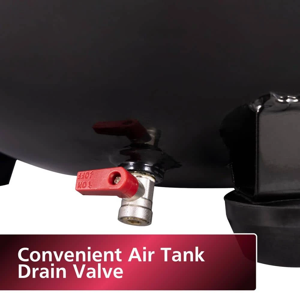 Husky 6 Gal. 175 PSI Electric Oil-Free High Performance Jobsite Pancake Air Compressor With Dual Gauges And 2-Quick Couplers 9 Husky 6 Gal. 175 PSI Electric Oil-Free High Performance Jobsite Pancake Air Compressor With Dual Gauges And 2-Quick Couplers - Image 9