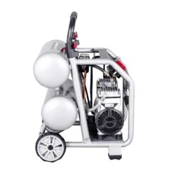 Husky 4.5 Gal. 175 PSI Portable Electric Oil-Free Quiet Twin Stack Jobsite Air Compressor W/Rubber Wheels And 2-Quick Couplers -Husky Shop husky portable air compressors 3320445 40 1000