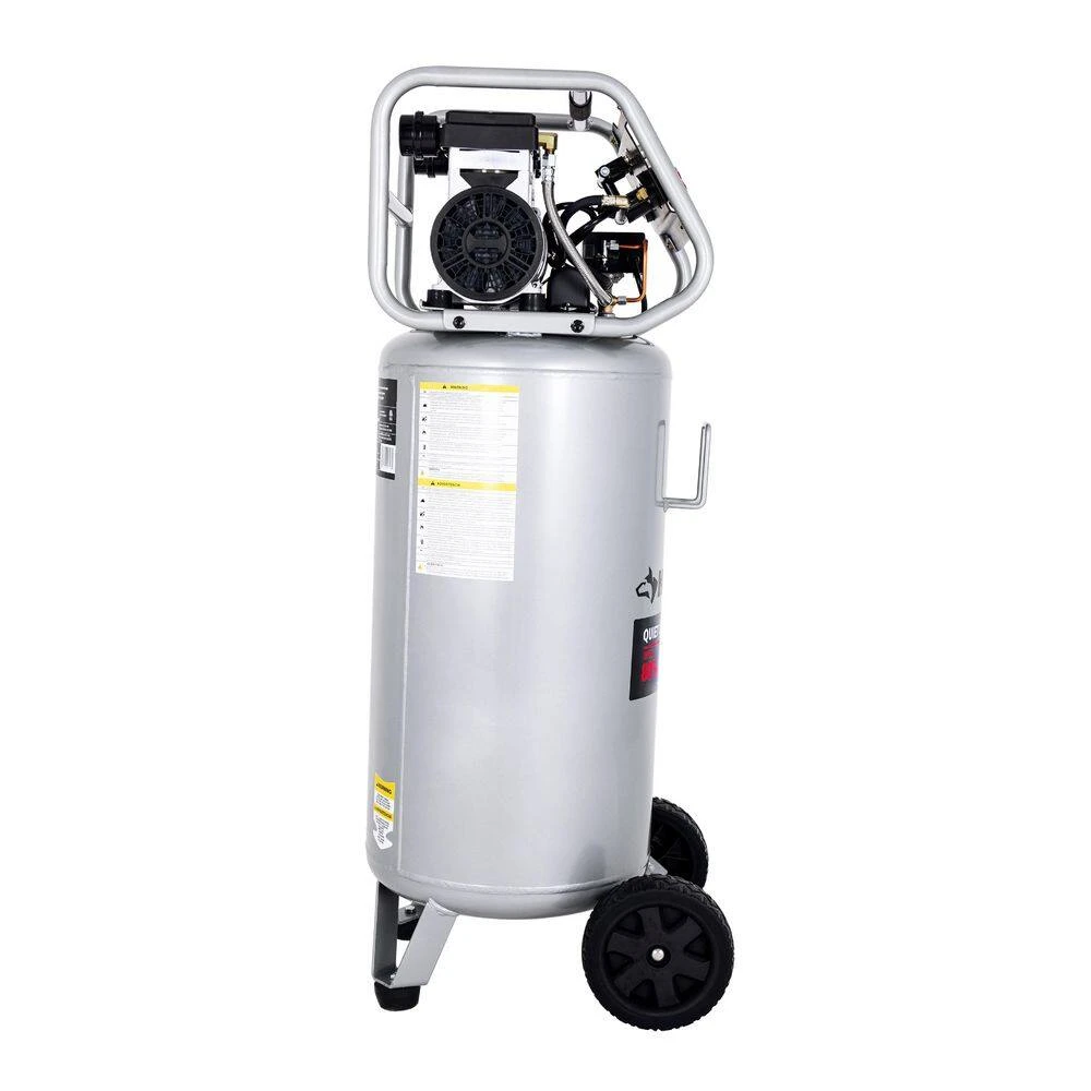 Husky 27 Gal.165 PSI Vertical Electric Oil-Free Quiet Auto/Workshop Air Compressor With Dual Gauges And 2-Quick Couplers 3 Husky 27 Gal.165 PSI Vertical Electric Oil-Free Quiet Auto/Workshop Air Compressor With Dual Gauges And 2-Quick Couplers - Image 3
