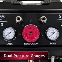 Husky 27 Gal.165 PSI Vertical Electric Oil-Free Quiet Auto/Workshop Air Compressor With Dual Gauges And 2-Quick Couplers 22 Husky 27 Gal.165 PSI Vertical Electric Oil-Free Quiet Auto/Workshop Air Compressor With Dual Gauges And 2-Quick Couplers -Husky Shop husky portable air compressors 3332741 44 1000