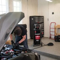 Husky 20 Gal. 200 PSI Oil Free Portable Vertical Electric Air Compressor -Husky Shop husky portable air compressors c202h 31 1000