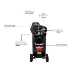 Husky 30 Gal. 175 PSI Oil Lubed Belt Drive Portable Vertical Electric Air Compressor -Husky Shop husky portable air compressors c304h c3 1000