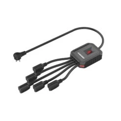 Husky 3 Ft. 5-Outlet Power Squid Adapter Extension Cord, Black