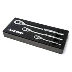 Husky 144-Position Ratchet Set With EVA Tray (3-Piece)