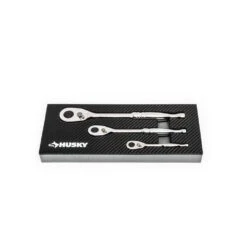 Husky 1/4 In., 3/8 In. And 1/2 In. 72-Tooth Ratchet Set In EVA (3-Piece) -Husky Shop husky ratchet sets h72rat3pceva c3 1000