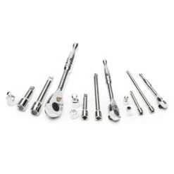 Husky 1/4 In., 3/8 In., And 1/2 In. 72-Tooth Ratchet And Accessory Set In (14-Piece)