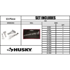 Husky Master Metric Flex Head Ratcheting Wrench Set (13-Piece) -Husky Shop husky ratcheting wrenches hfrw13pcmm d4 1000