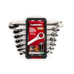 Husky Reversible Ratcheting MM Combination Wrench Set (7-Piece)