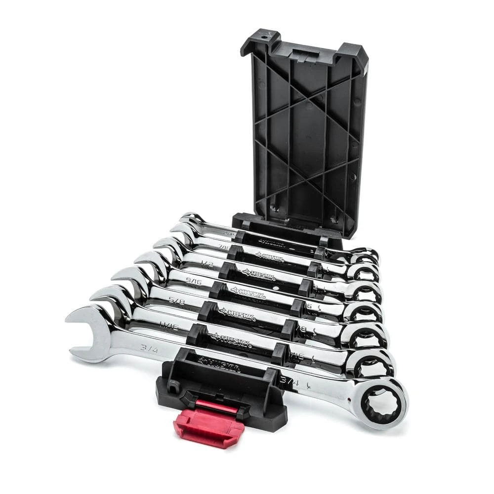 Husky Ratcheting SAE Combination Wrench Set (7-Piece) 4 Husky Ratcheting SAE Combination Wrench Set (7-Piece) - Image 4