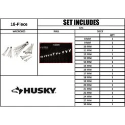 Husky Master Metric Ratcheting Wrench Set (18-Piece) -Husky Shop husky ratcheting wrenches hrwmmms d4 1000