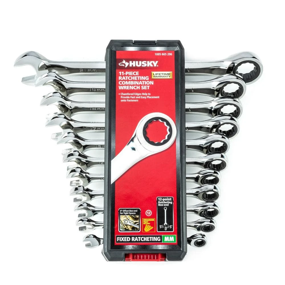 Husky SAE/MM Ratcheting Combination And Stubby Wrench Set (32-Piece) 5 Husky SAE/MM Ratcheting Combination And Stubby Wrench Set (32-Piece) - Image 5