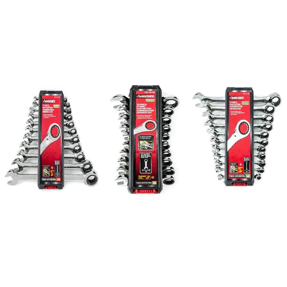 Husky SAE/MM Ratcheting Combination And Stubby Wrench Set (32-Piece) 1 Husky SAE/MM Ratcheting Combination And Stubby Wrench Set (32-Piece)