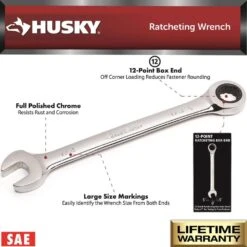Husky SAE/MM Ratcheting Combination And Stubby Wrench Set (32-Piece) 10 Husky SAE/MM Ratcheting Combination And Stubby Wrench Set (32-Piece) -Husky Shop husky ratcheting wrenches hrwsw32pcsmcb a0 1000