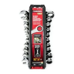 Husky SAE/MM Ratcheting Combination And Stubby Wrench Set (32-Piece) 11 Husky SAE/MM Ratcheting Combination And Stubby Wrench Set (32-Piece) -Husky Shop husky ratcheting wrenches hrwsw32pcsmcb c3 1000