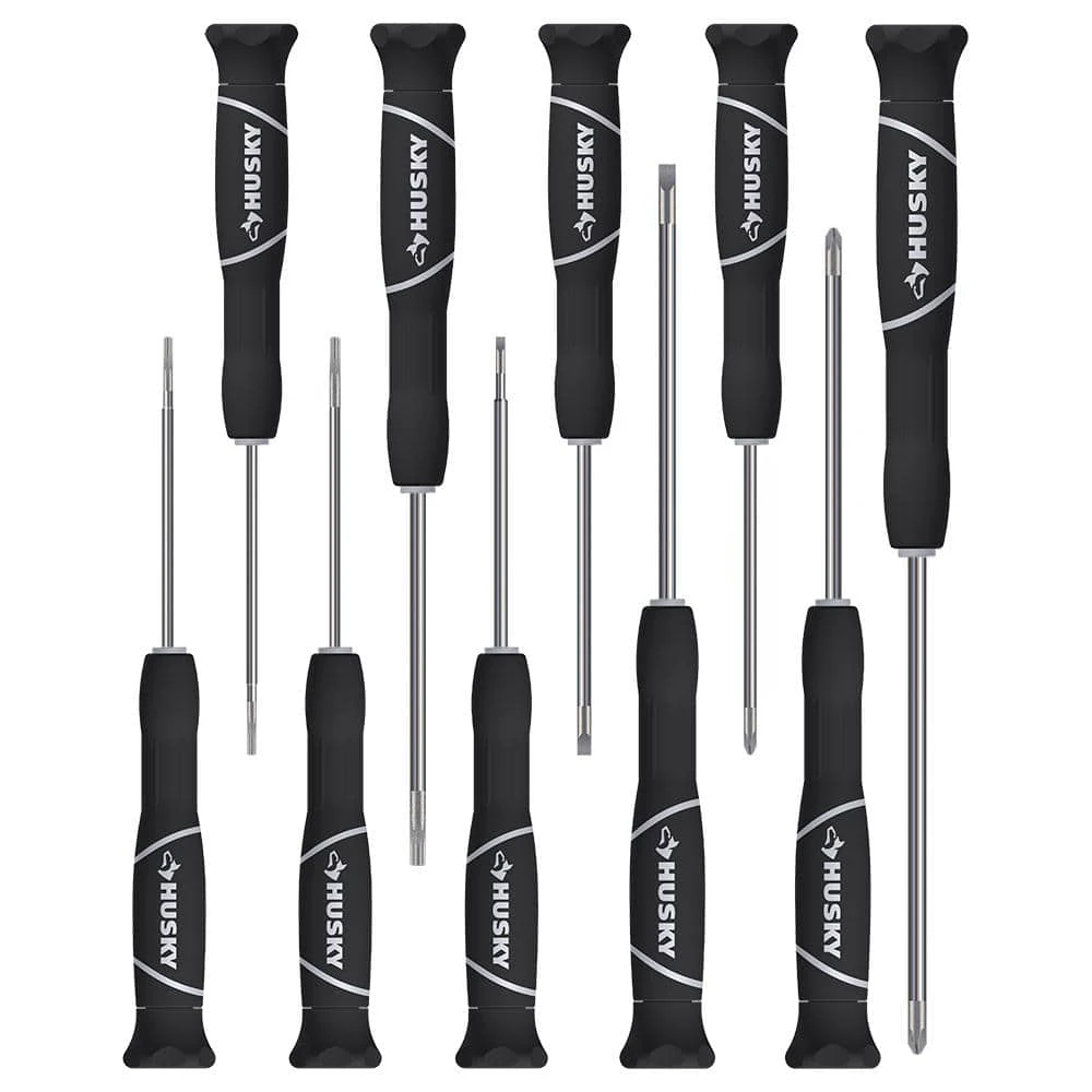 Husky Precision Screwdriver Set (10-Piece) 2 Husky Precision Screwdriver Set (10-Piece) - Image 2
