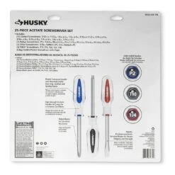 Husky Philips®, Slotted And Trox® Screwdriver Set With Acetate Handles (25-Piece) -Husky Shop husky screwdriver sets h25pcsds 66 1000