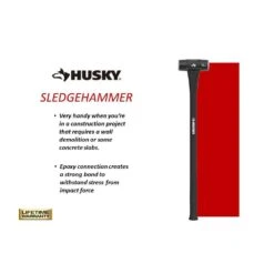 Husky 10 Lb. Sledgehammer With 34 In. Fiberglass Handle -Husky Shop husky sledge hammers hd sf10lb 66 1000