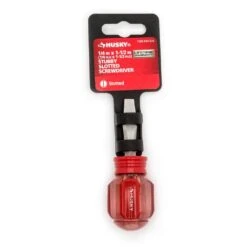 Husky 1/4 In. X 1-1/2 In. Square Shaft Stubby Slotted Screwdriver -Husky Shop husky slotted screwdrivers h114x112sfhsd 44 1000