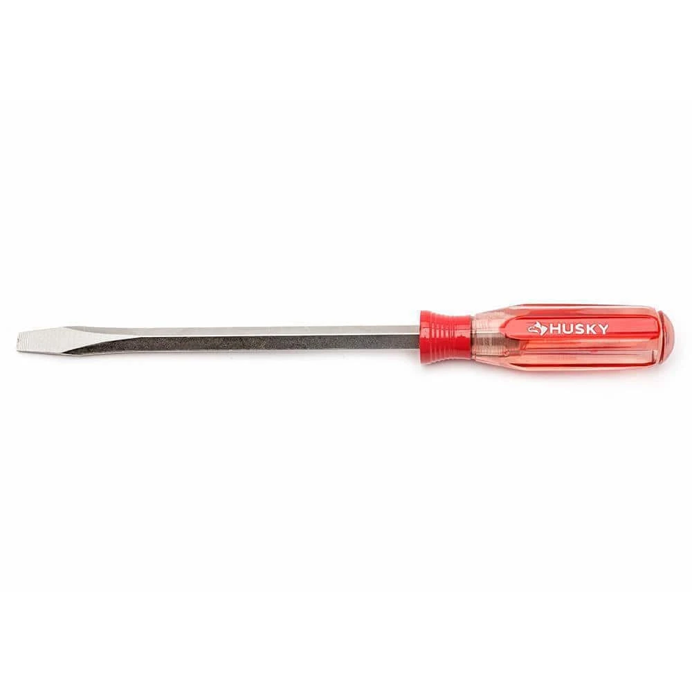 Husky 3/8 In. X 8 In. Square Shaft Standard Slotted Screwdriver 1 Husky 3/8 In. X 8 In. Square Shaft Standard Slotted Screwdriver