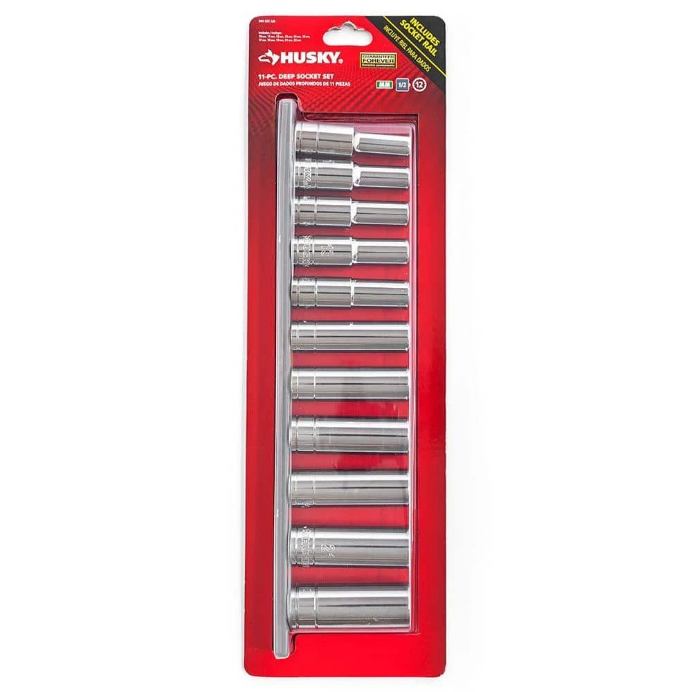 Husky 1/2 In. Drive Deep Metric Socket Set (11-Piece) 6 Husky 1/2 In. Drive Deep Metric Socket Set (11-Piece) - Image 6