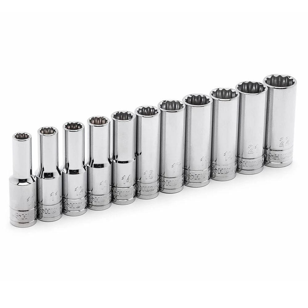 Husky 1/2 In. Drive Deep Metric Socket Set (11-Piece) 8 Husky 1/2 In. Drive Deep Metric Socket Set (11-Piece) - Image 8