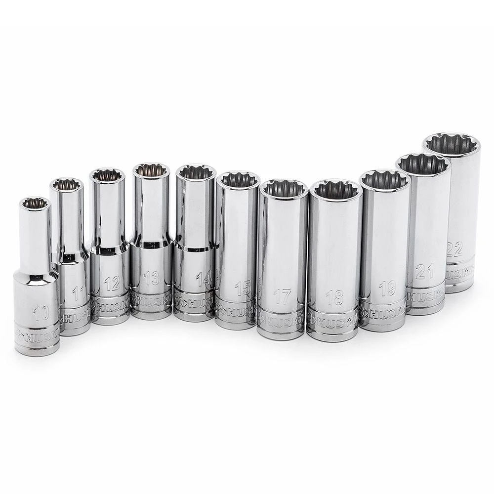 Husky 1/2 In. Drive Deep Metric Socket Set (11-Piece) 7 Husky 1/2 In. Drive Deep Metric Socket Set (11-Piece) - Image 7
